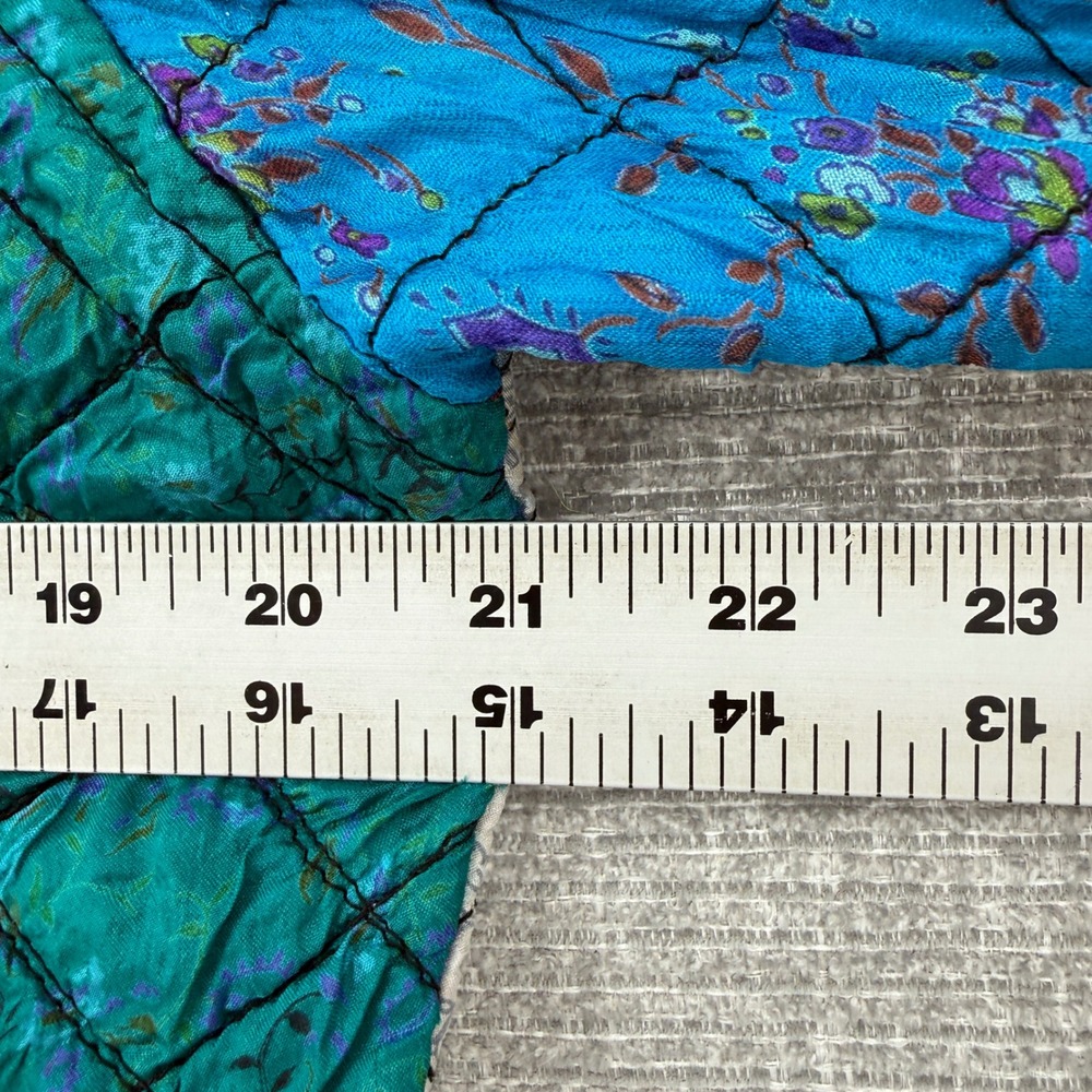 Sacred Threads Quilted Patchwork Silk Jacket Kimo… - image 4